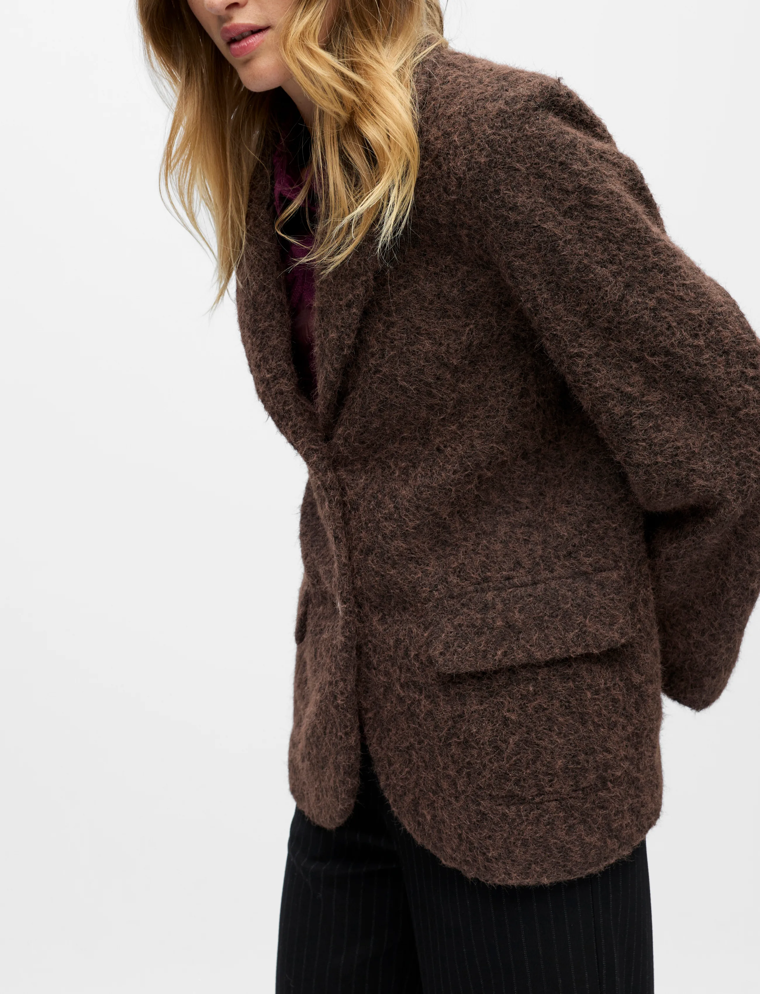 Object - OBJCELINA L/S LO JACKET REP - seal brown - 5