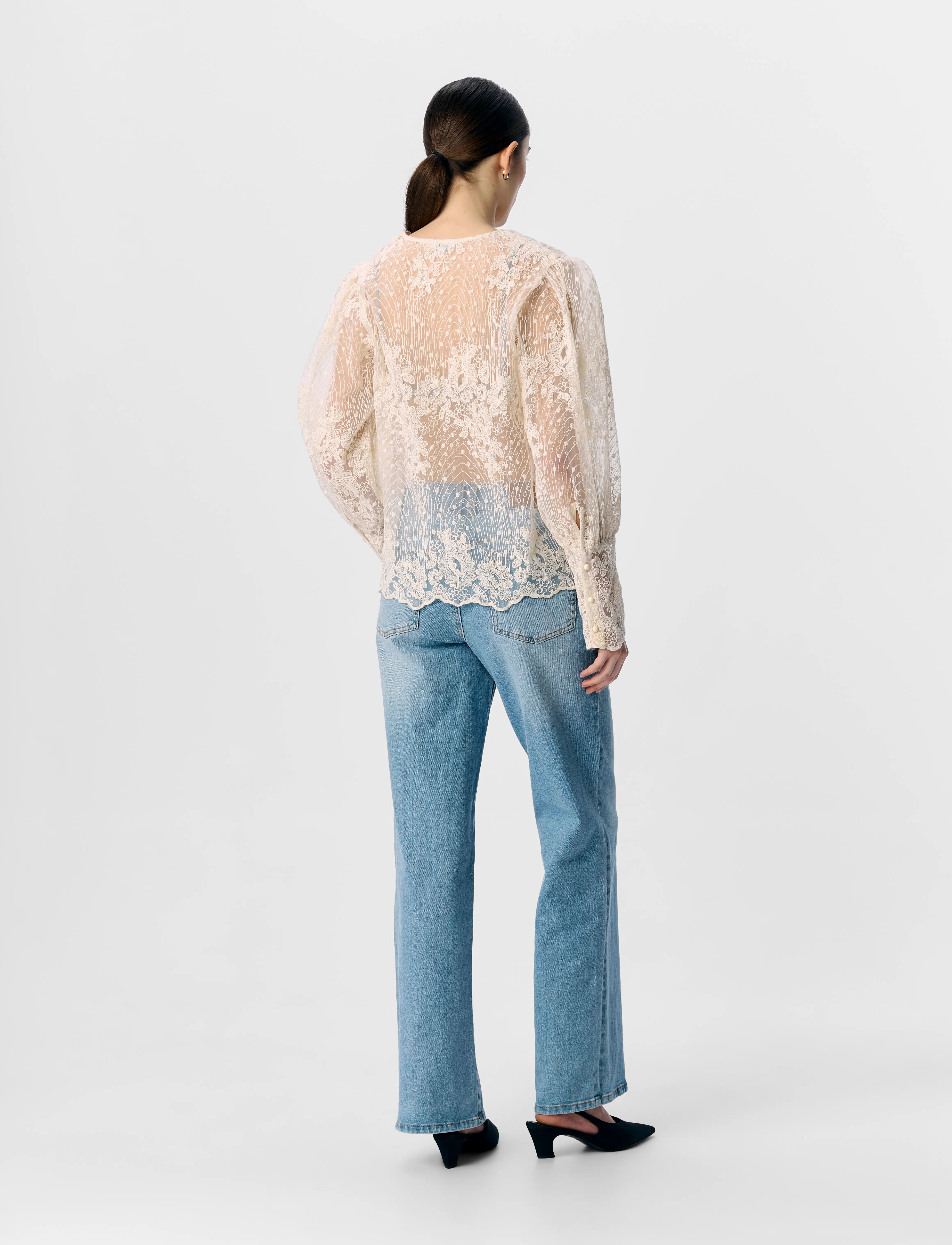 Object - OBJSIGA L/S RE SHIRT 140 - white sand - 2