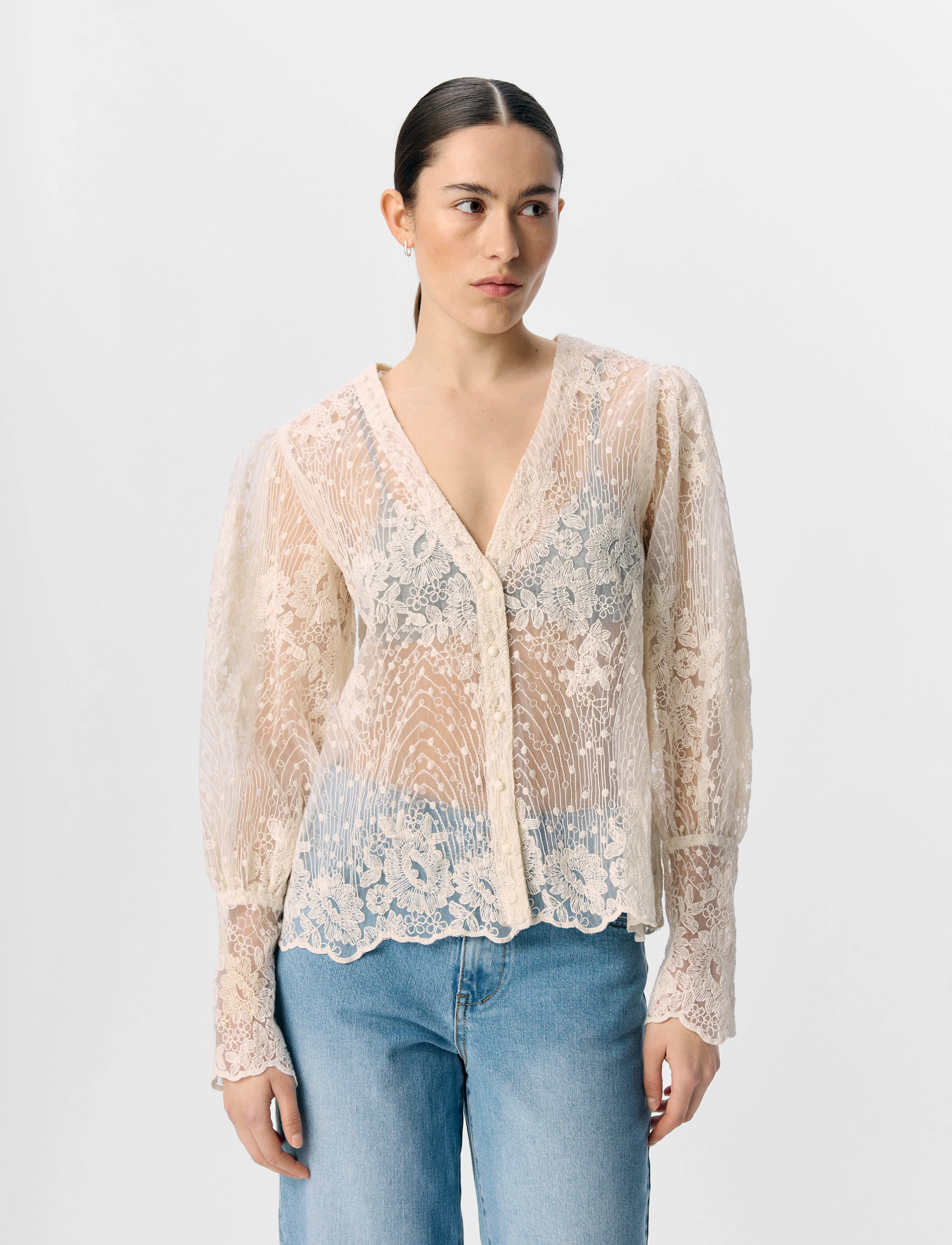 Object - OBJSIGA L/S RE SHIRT 140 - white sand - 4