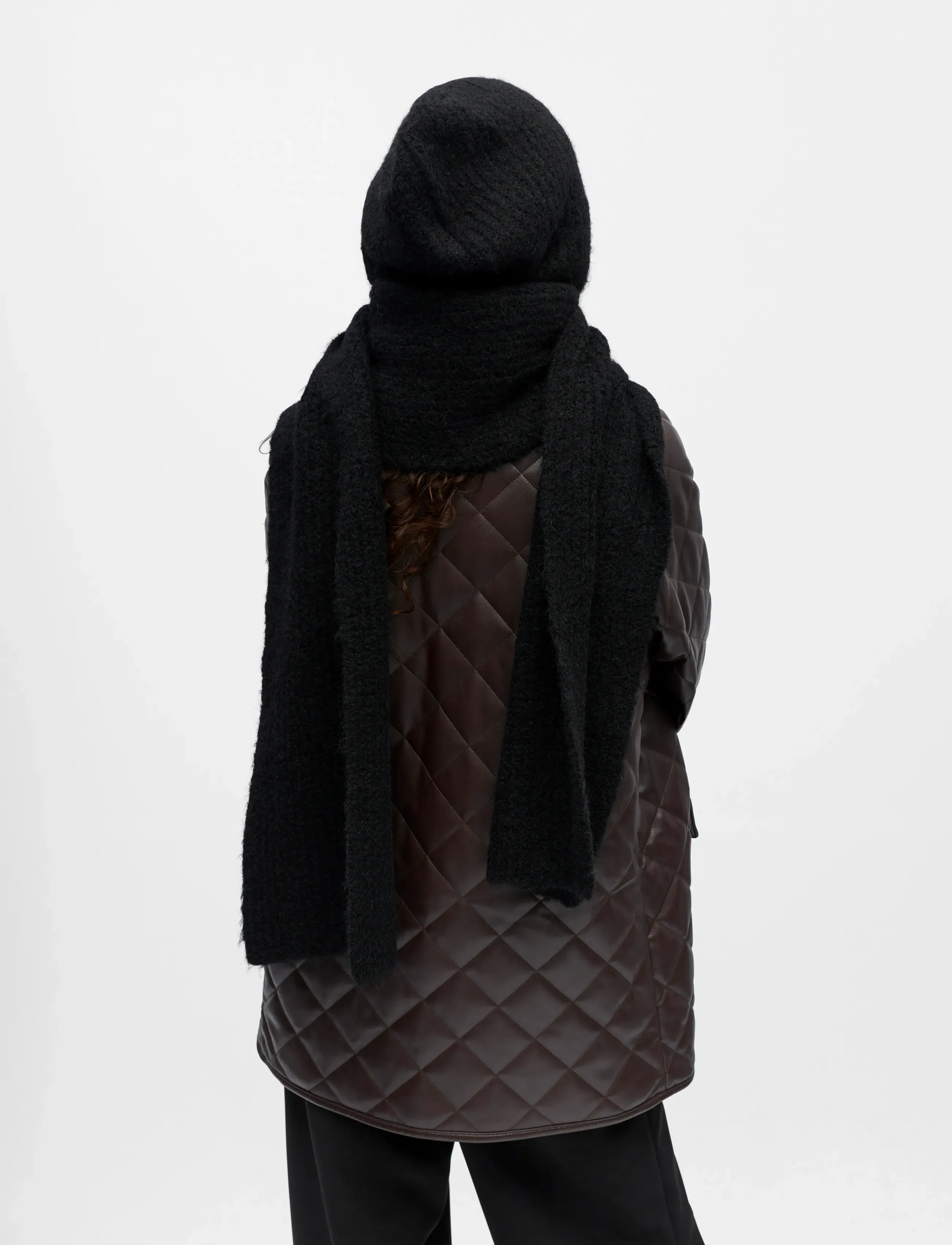 Object - OBJMILU SCARF KNIT BALACLAVA NOOS - madalaimad hinnad - black - 2