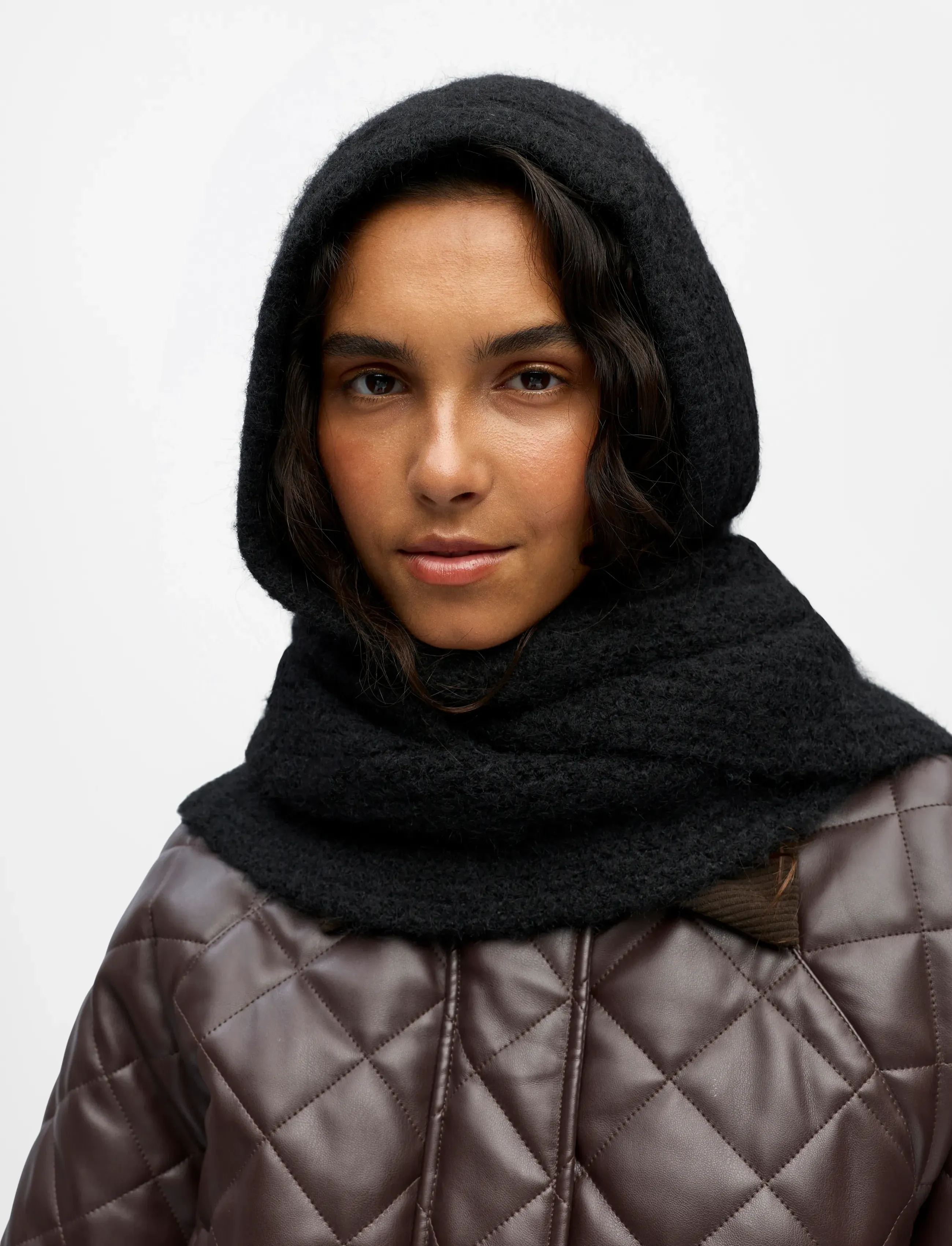 Object - OBJMILU SCARF KNIT BALACLAVA NOOS - madalaimad hinnad - black - 3