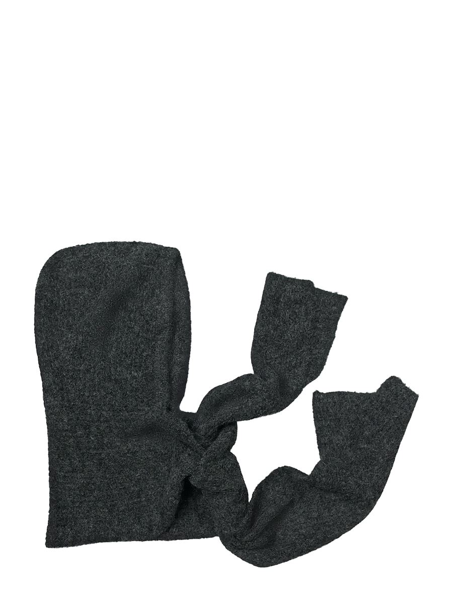 Object - OBJMILU SCARF KNIT BALACLAVA NOOS - winterschals - dark grey melange - 1