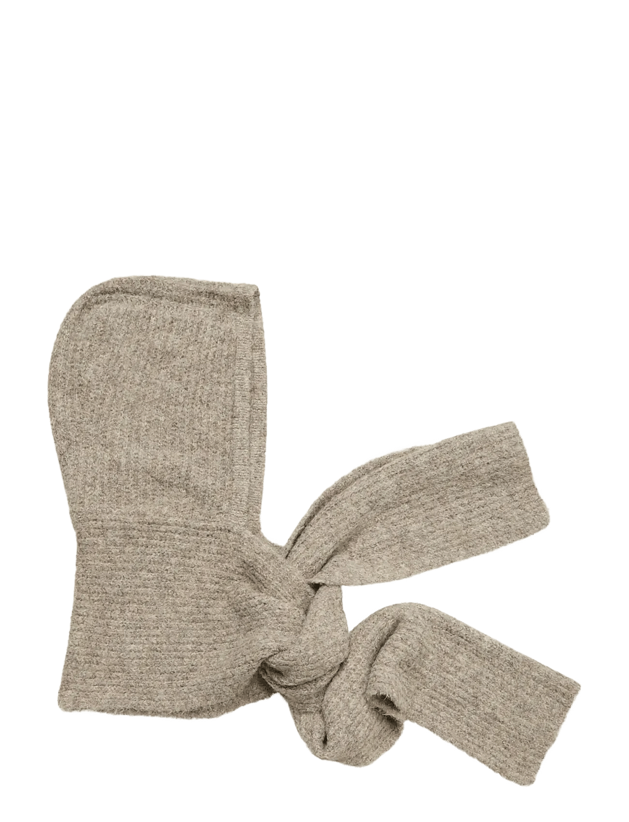 Object - OBJMILU SCARF KNIT BALACLAVA NOOS - winter scarves - humus - 1