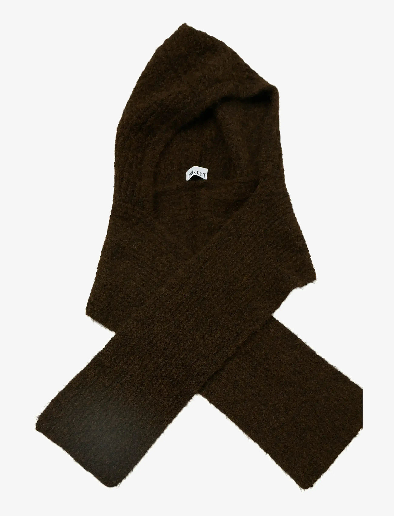 Object - OBJMILU SCARF KNIT BALACLAVA NOOS - madalaimad hinnad - seal brown - 2