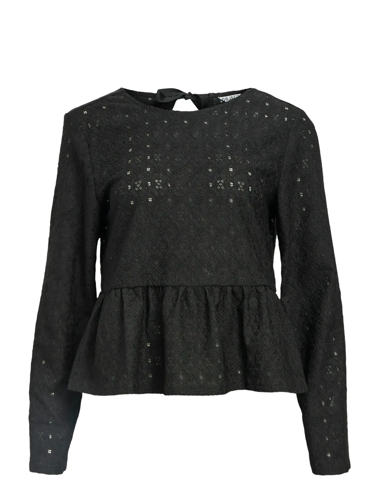 Object - OBJLAILA L/S RE TIE TOP DIV - black - 1