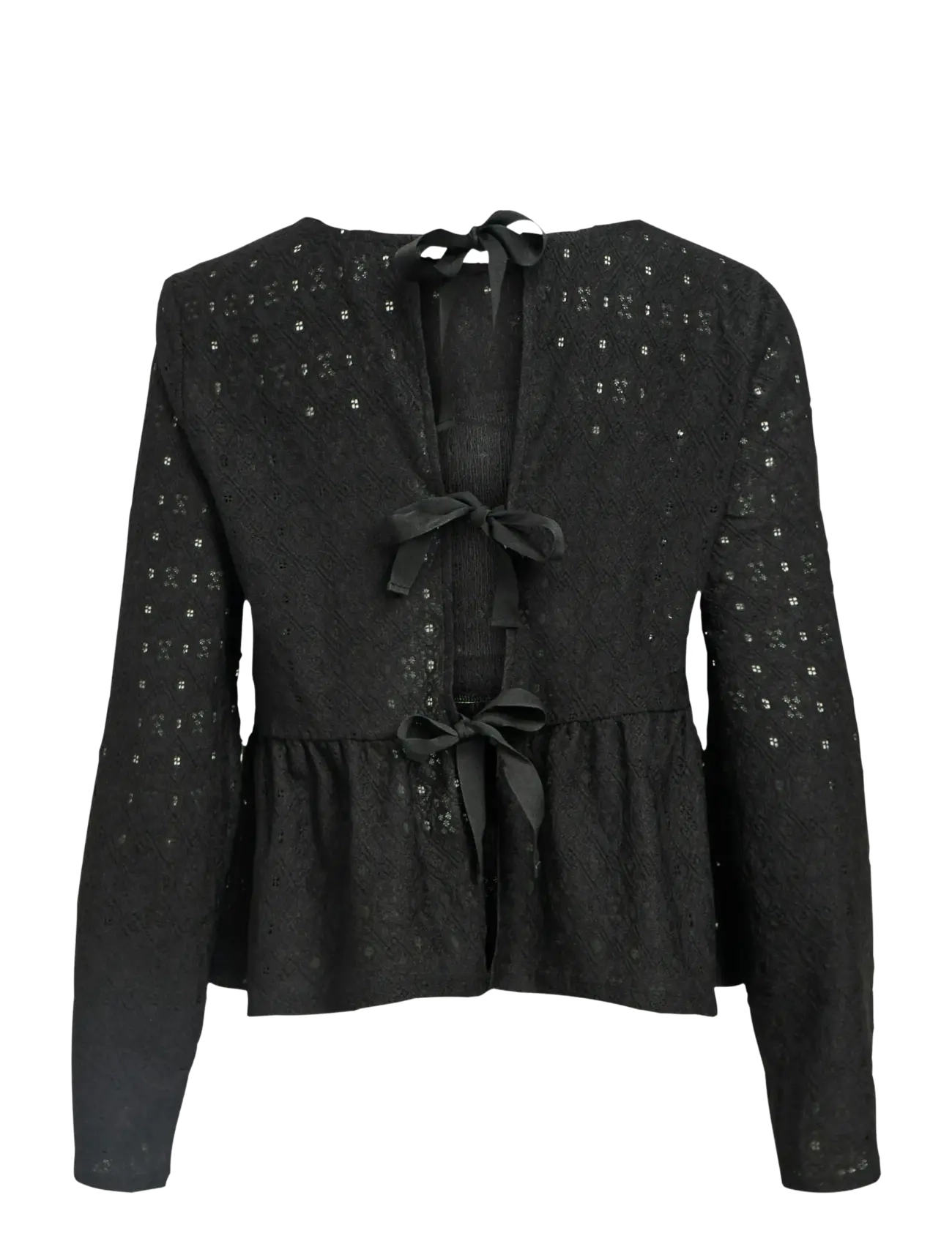 Object - OBJLAILA L/S RE TIE TOP DIV - black - 2
