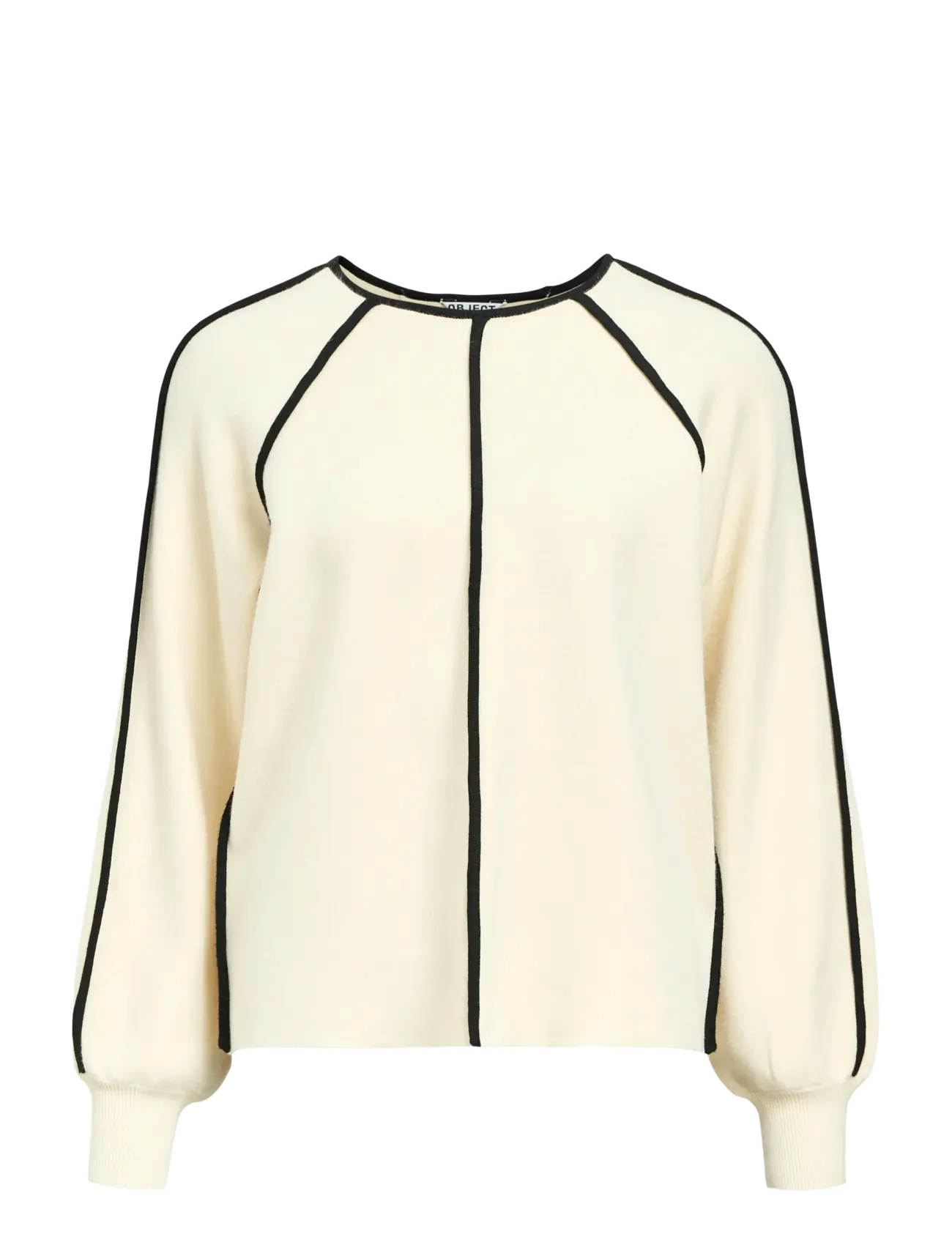 OBJECT Objreynard Ls Lo Contrast Pullover Div Cream - XS - Damen