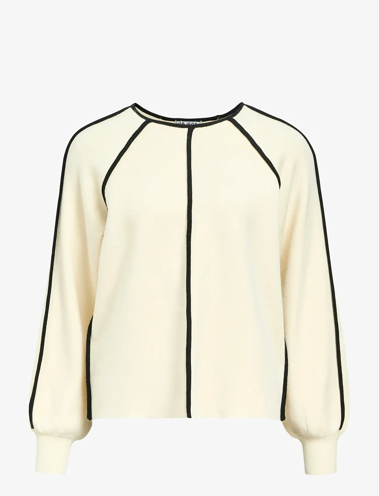 Object - OBJREYNARD LS LO CONTRAST PULLOVER DIV - damen - sandshell - 0