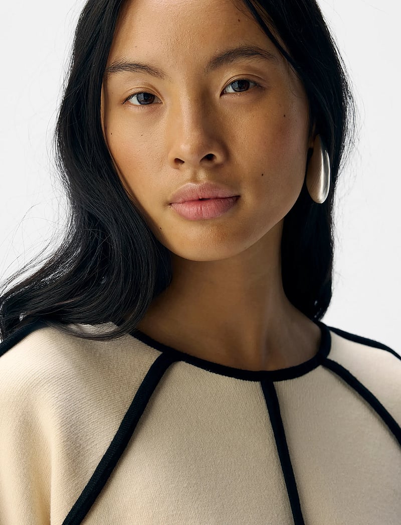 Object - OBJREYNARD LS LO CONTRAST PULLOVER DIV - dressipluusid - sandshell - 5