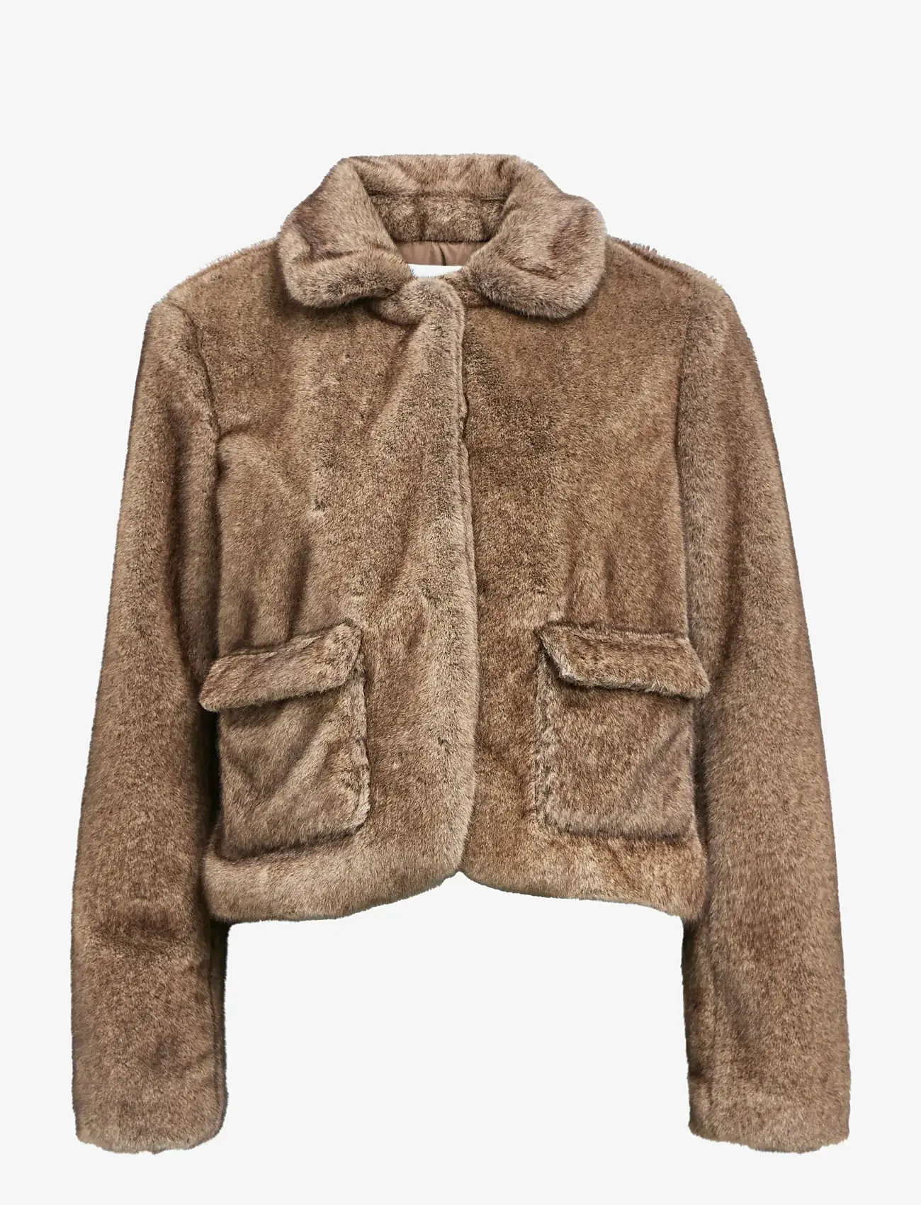 Object - OBJKLARA L/S RE JACKET 140 - kunstpelz - morel - 0