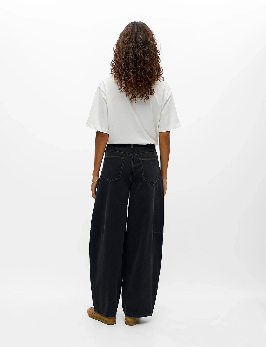 Object - OBJMOJI ELSA MW SUPER BARREL JEANS NOOS - barrel jeans - black denim - 3
