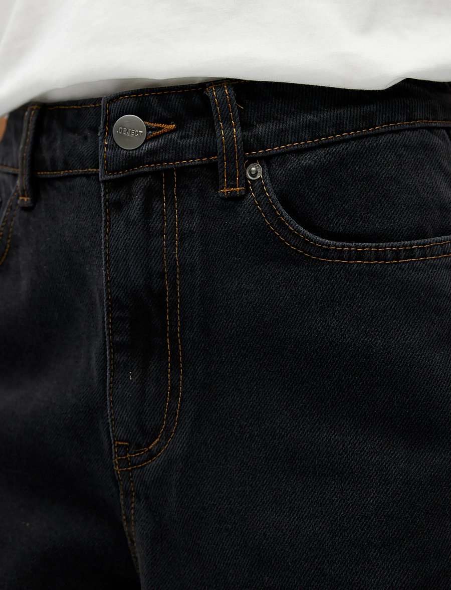 Object - OBJMOJI ELSA MW SUPER BARREL JEANS NOOS - barrel jeans - black denim - 4