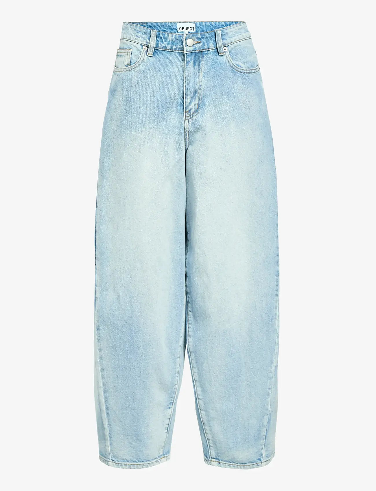 Object - OBJMOJI ELSA MW SUPER BAREL JEANS NOOS - barrel jeans - light blue denim - 1