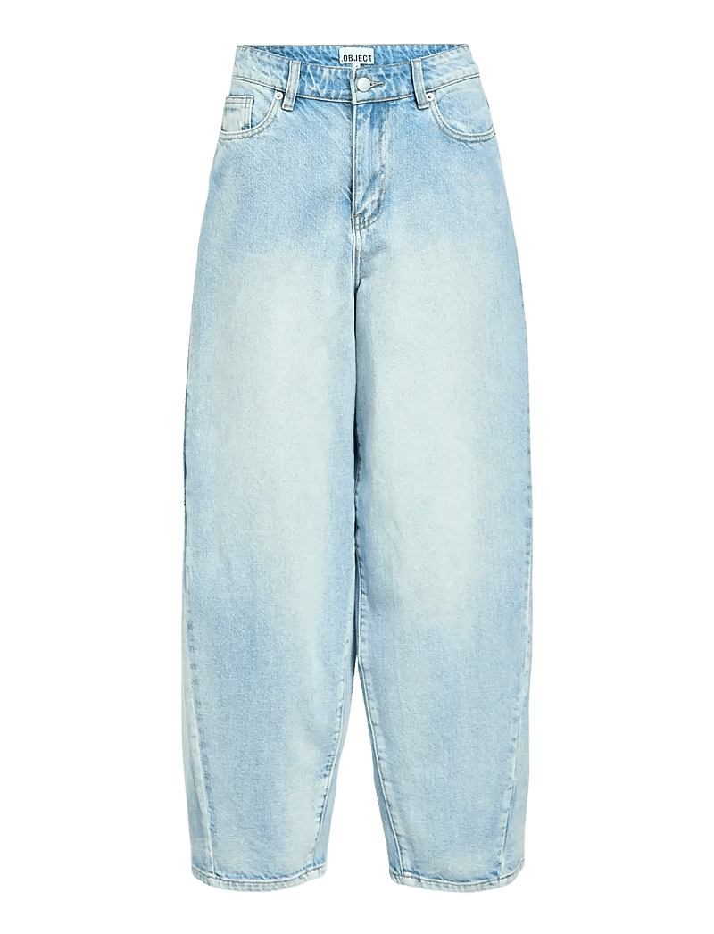Object - OBJMOJI ELSA MW SUPER BAREL JEANS NOOS - barrel jeans - light blue denim - 1