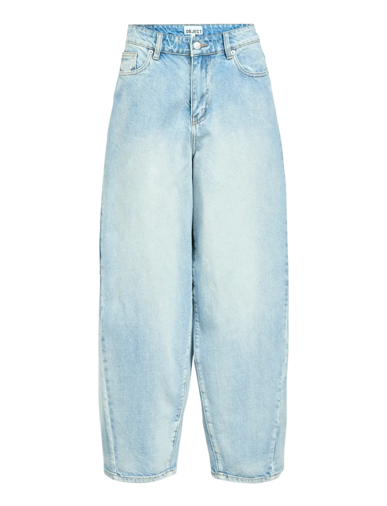 Object OBJMOJI ELSA MW SUPER BARREL JEANS NOOS - Jeans - LIGHT BLUE DENIM / blue