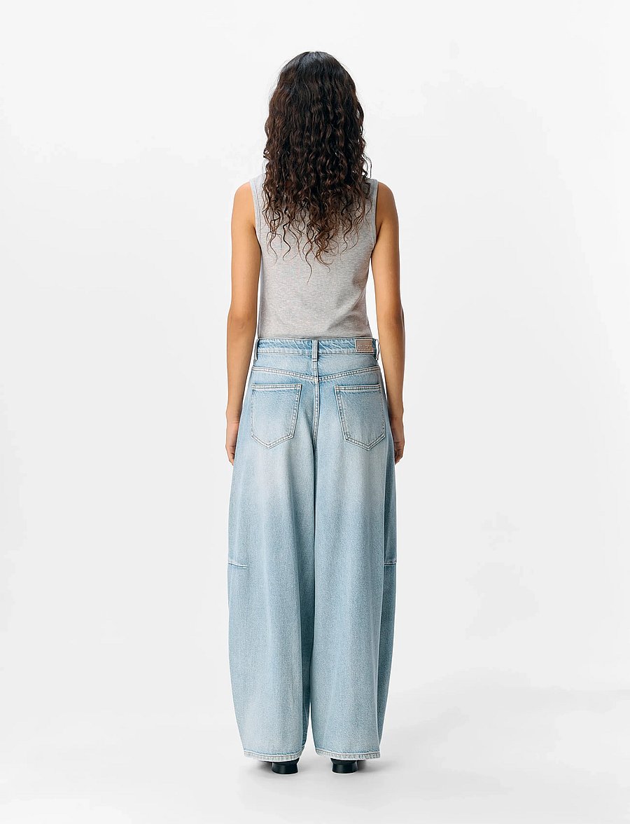 Object - OBJMOJI ELSA MW SUPER BARREL JEANS NOOS - barrel jeans - light blue denim - 2