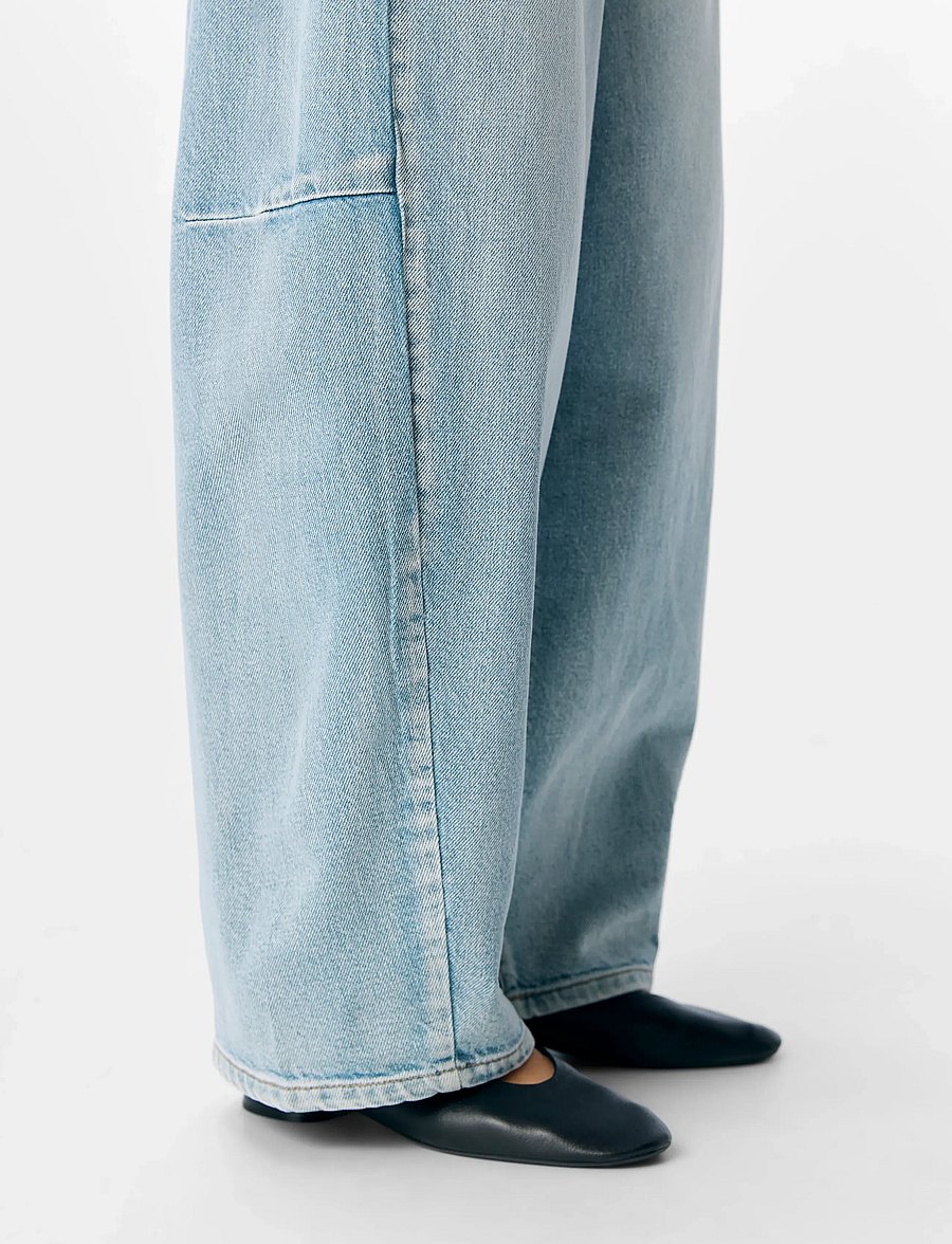 Object - OBJMOJI ELSA MW SUPER BARREL JEANS NOOS - barrel jeans - light blue denim - 3