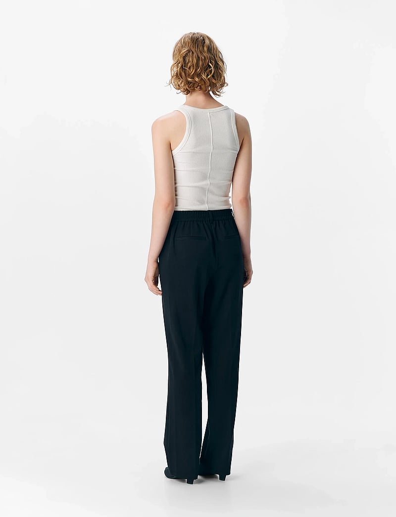 Object - OBJLISA MW STRAIGHT PANT NOOS - kostymbyxor - black - 2