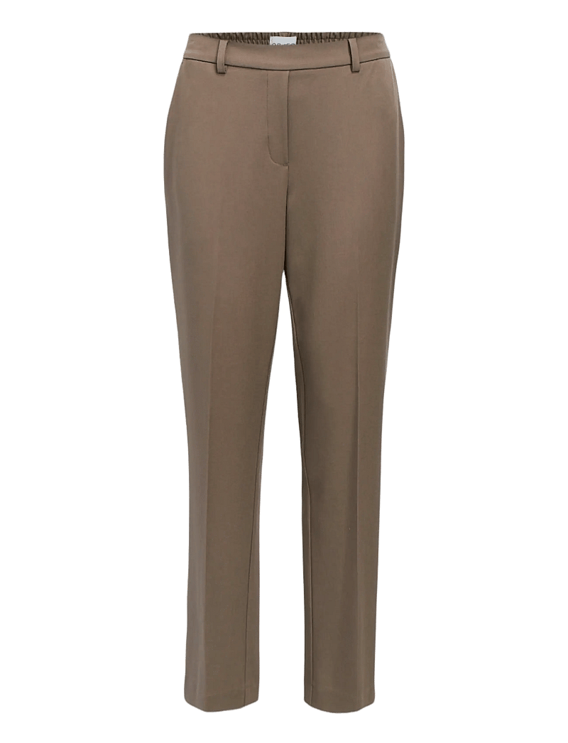 Object - OBJLISA MW STRAIGHT PANT NOOS - sérsniðnar buxur - morel - 1