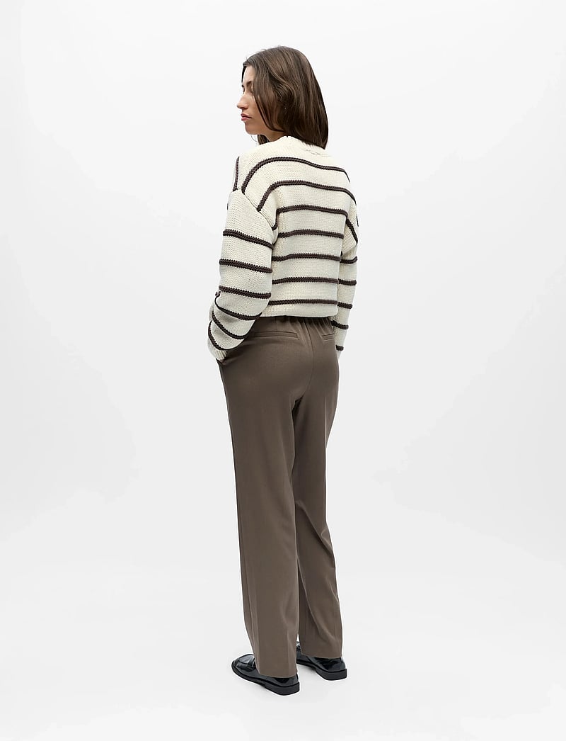 Object - OBJLISA MW STRAIGHT PANT NOOS - sérsniðnar buxur - morel - 2