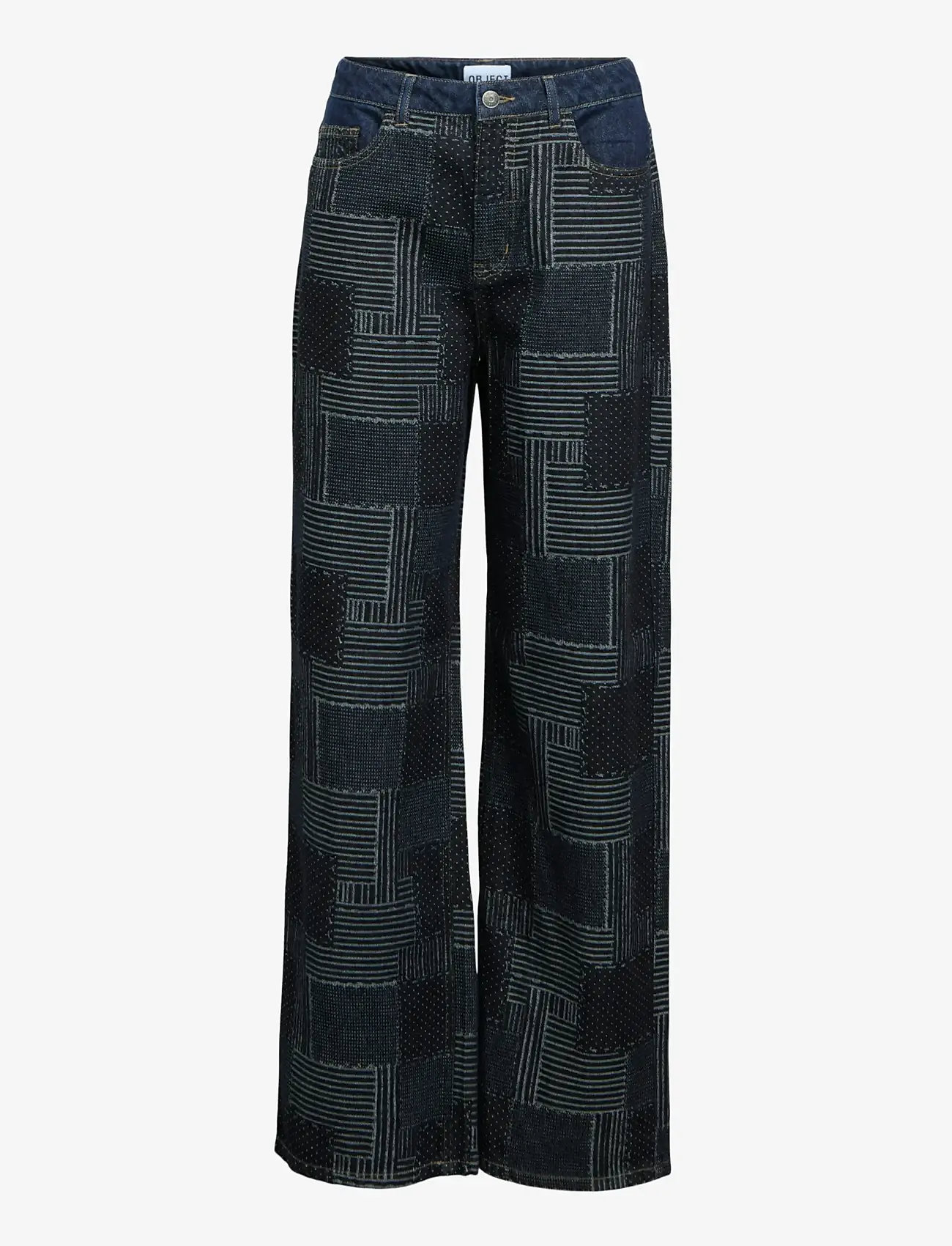 Object - OBJMOJI WARA DNM WIDE JEANS CC3 - vida jeans - dark blue denim - 1