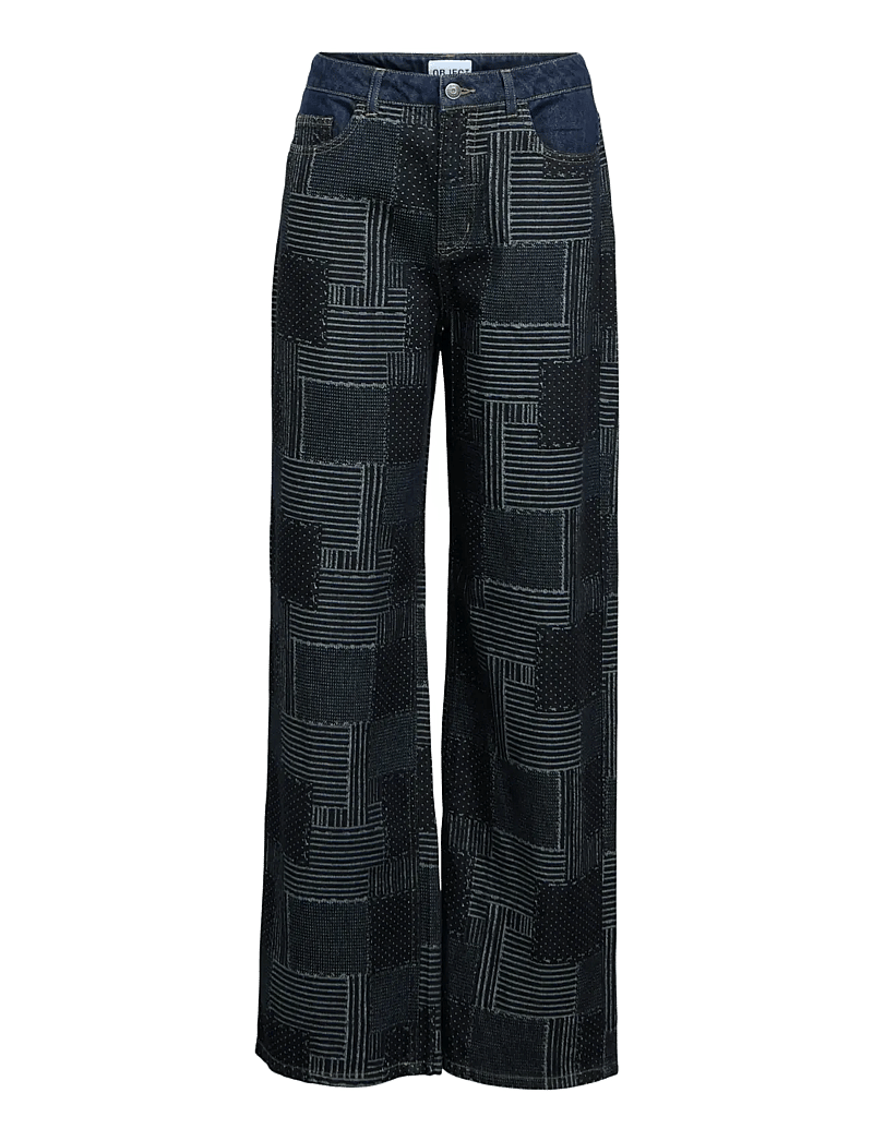 Object - OBJMOJI WARA DNM WIDE JEANS CC3 - vida jeans - dark blue denim - 1