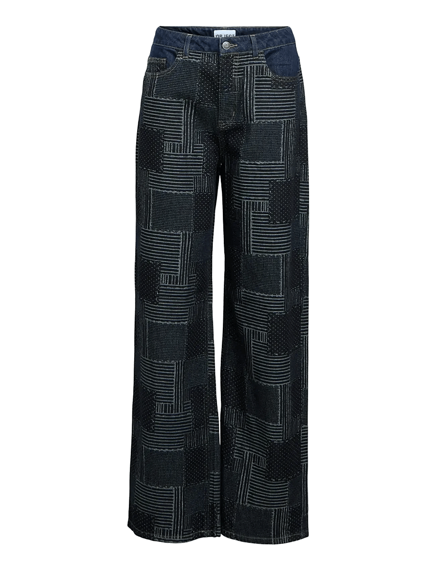 Object - OBJMOJI WARA DNM WIDE JEANS CC3 - laia säärega teksad - dark blue denim - 1