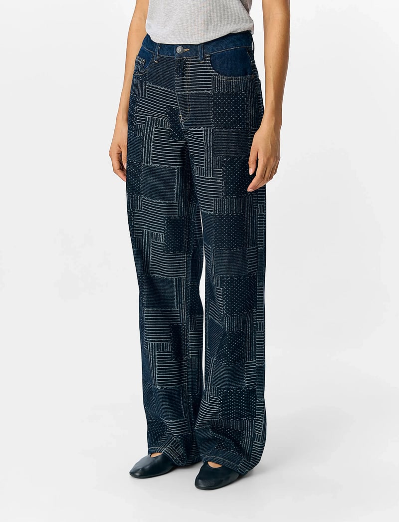 Object - OBJMOJI WARA DNM WIDE JEANS CC3 - vida jeans - dark blue denim - 4