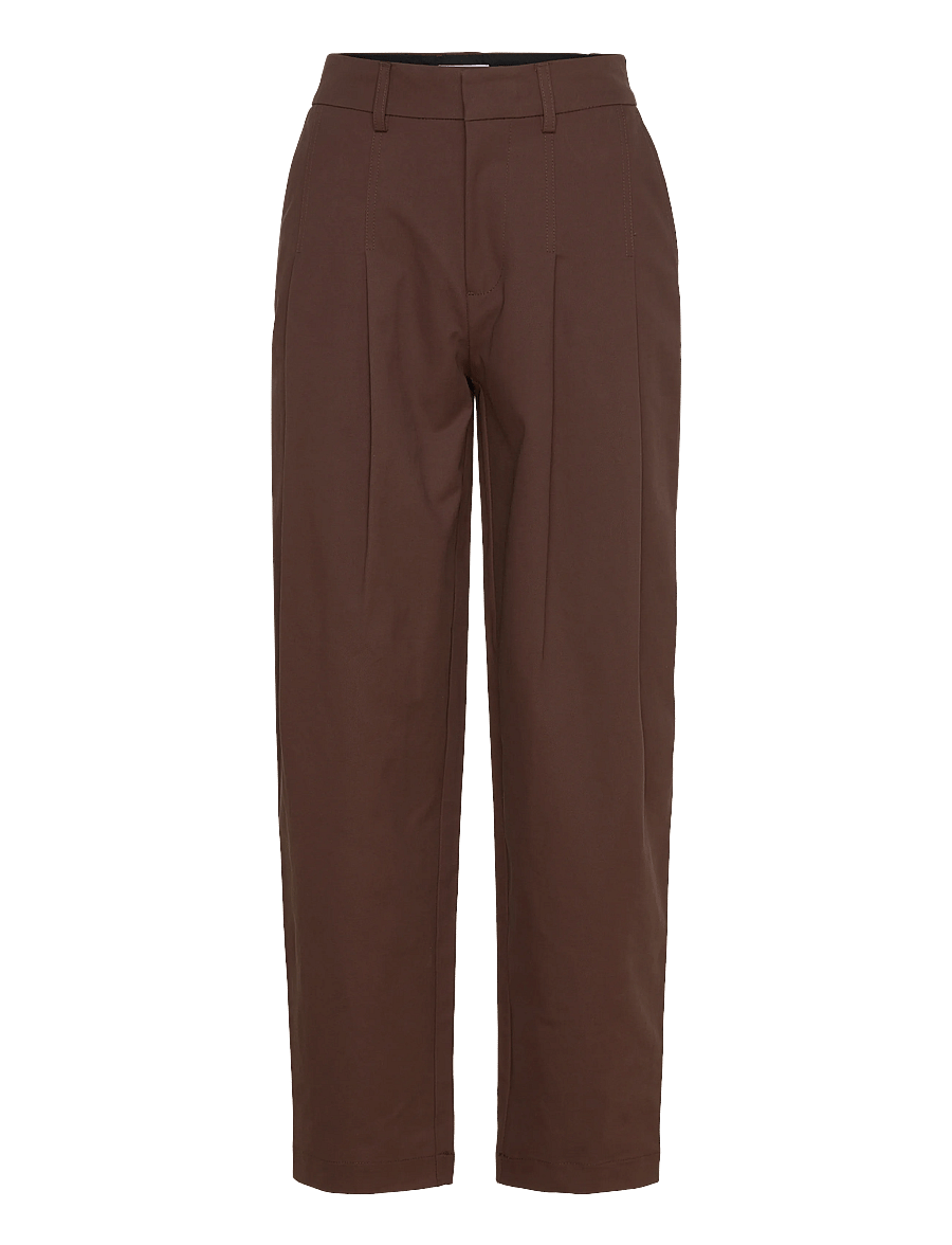 Object - OBJNEROLA HW STRAIGHT PANT 141 - pidulikud püksid - seal brown - 1