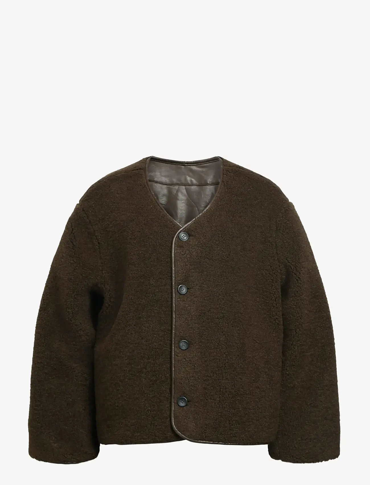 Object - OBJOLIVIA L/S LO JACKET 141 - forårsjakker - seal brown - 0