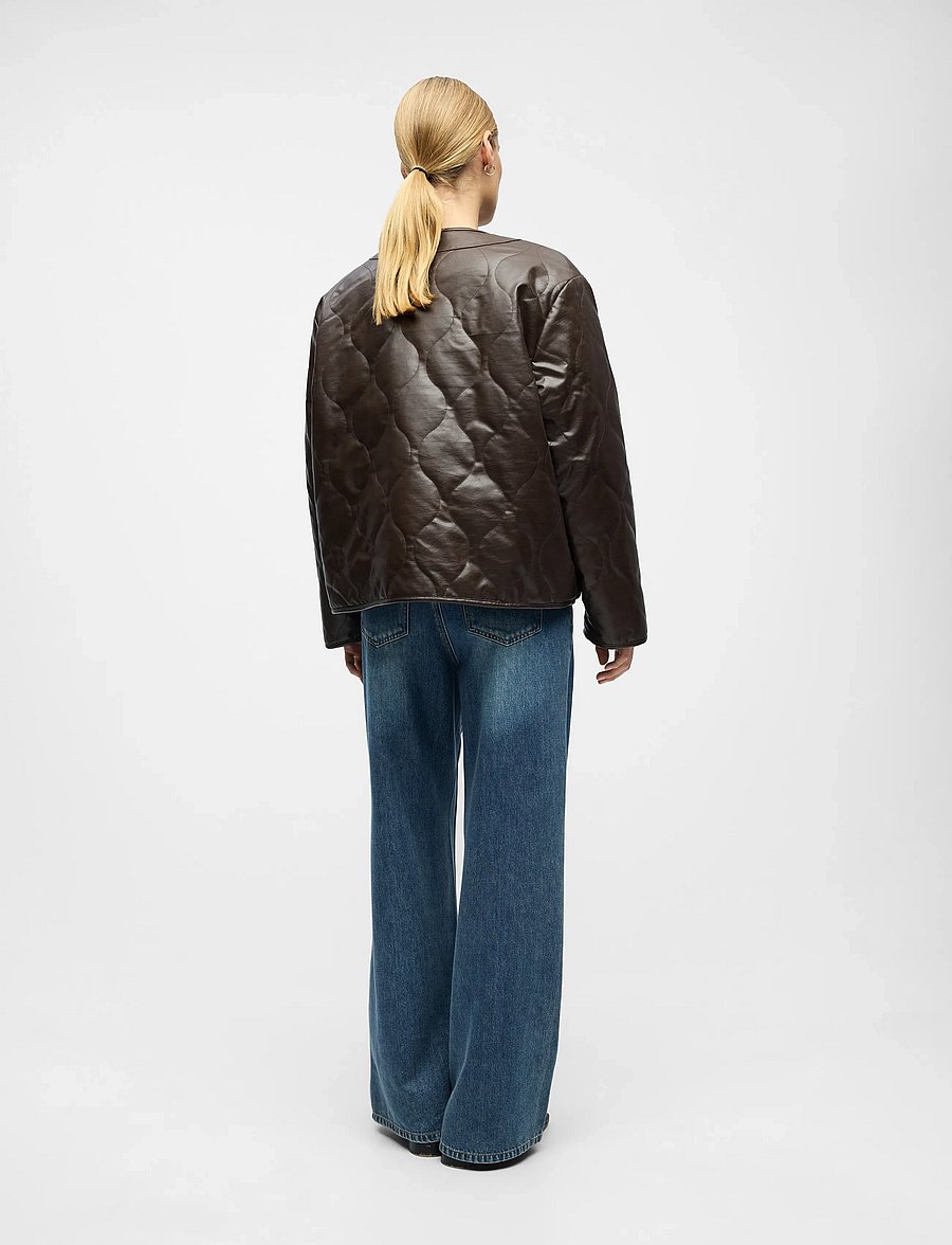 Object - OBJOLIVIA L/S LO JACKET 141 - quiltade jackor - seal brown - 2