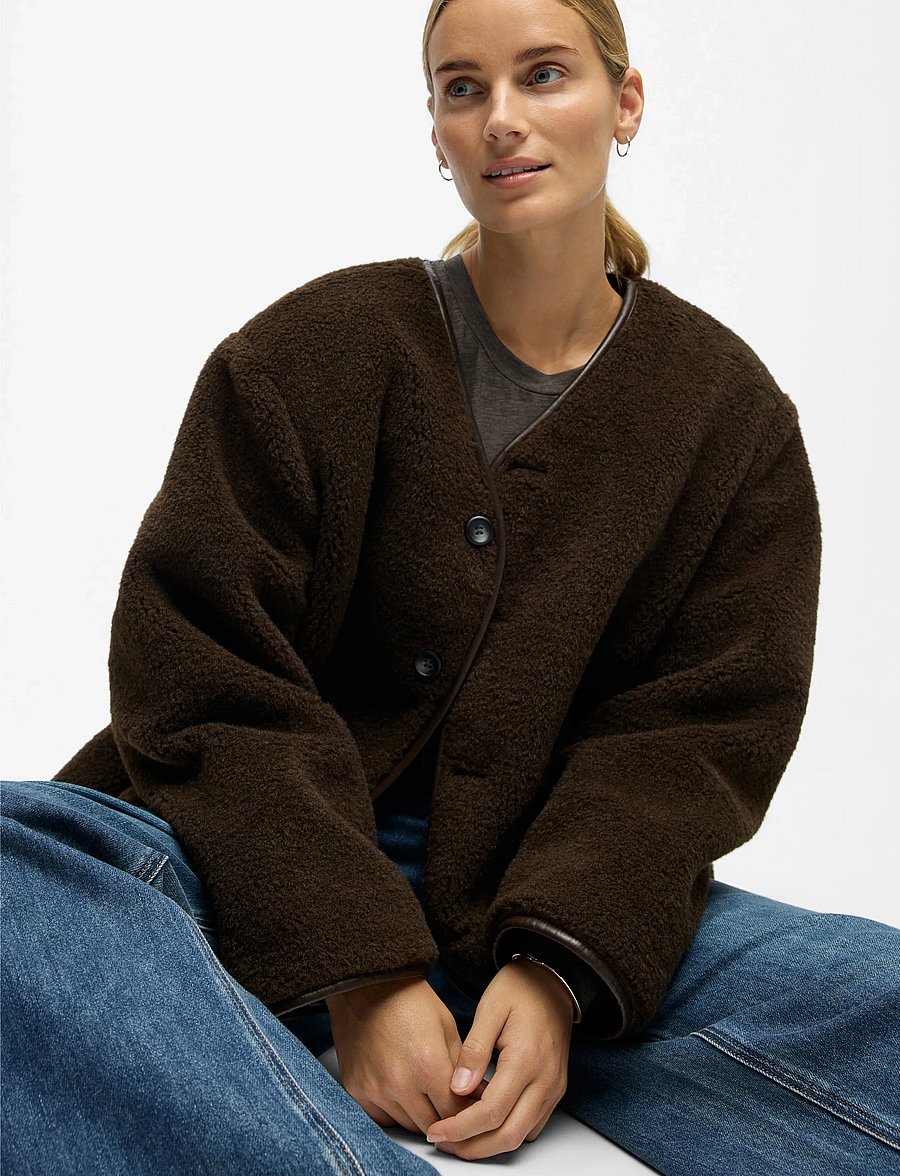 Object - OBJOLIVIA L/S LO JACKET 141 - quiltade jackor - seal brown - 3