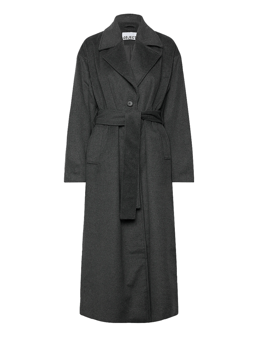 Object - OBJAUBREY L/S LO COAT 141 - winterjacken - medium grey melange - 1