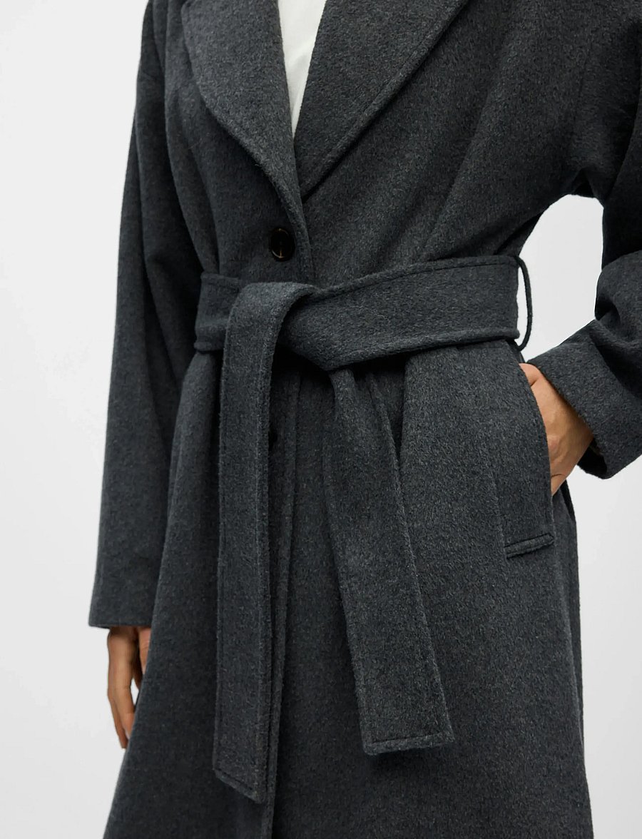Object - OBJAUBREY L/S LO COAT 141 - winterjacken - medium grey melange - 5