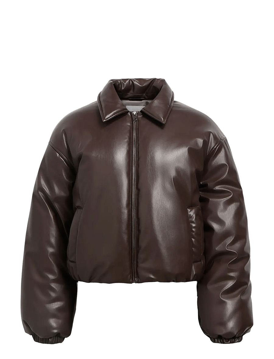 Object - OBJCLEO LS LO SHORT JACKET 141 - winterjacken - seal brown - 1