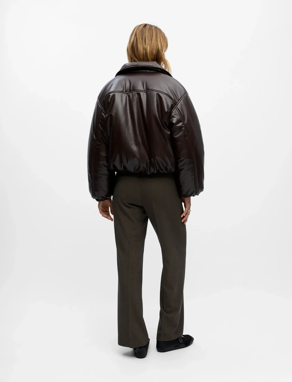 Object - OBJCLEO LS LO SHORT JACKET 141 - daunenjacken - seal brown - 2