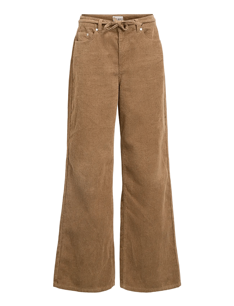 Object - OBJMOJI ALIMA MW WIDE JEANS 141 - brede jeans - tannin - 1