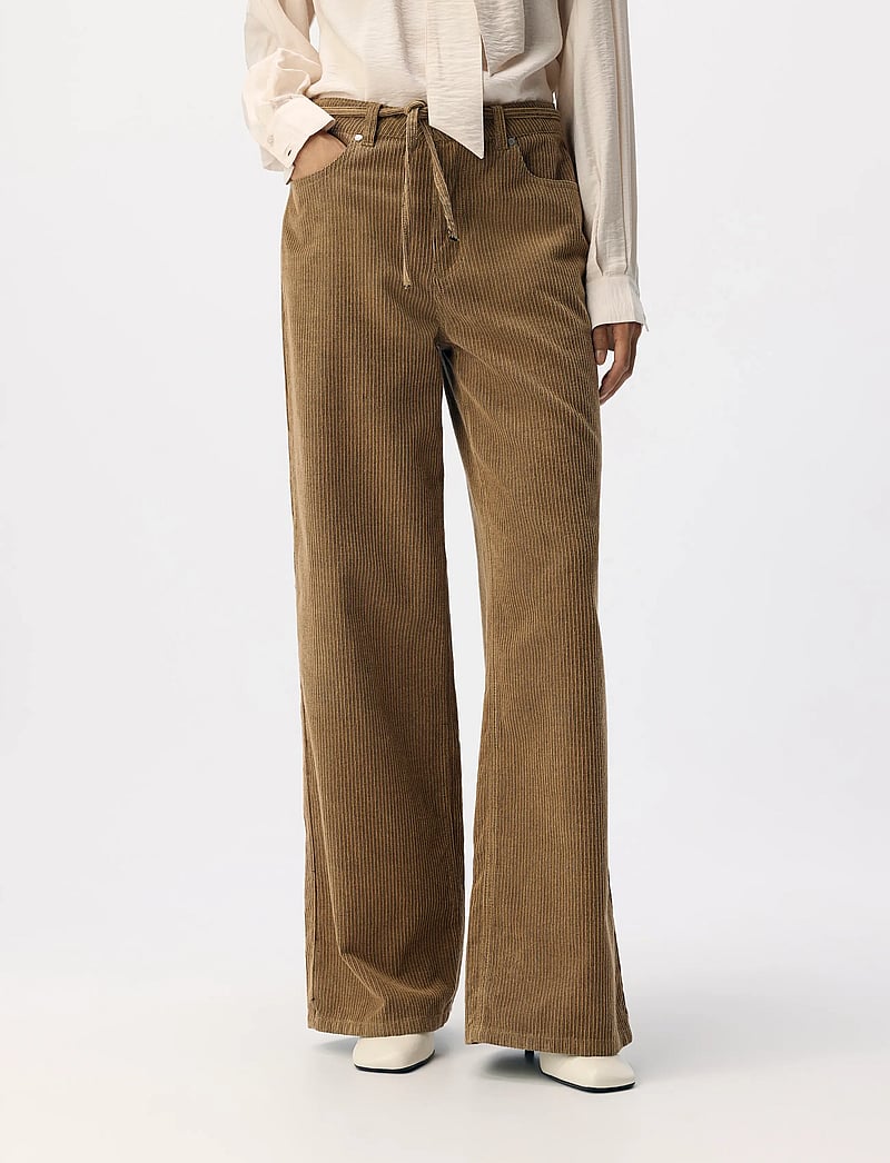 Object - OBJMOJI ALIMA MW WIDE JEANS 141 - brede jeans - tannin - 4