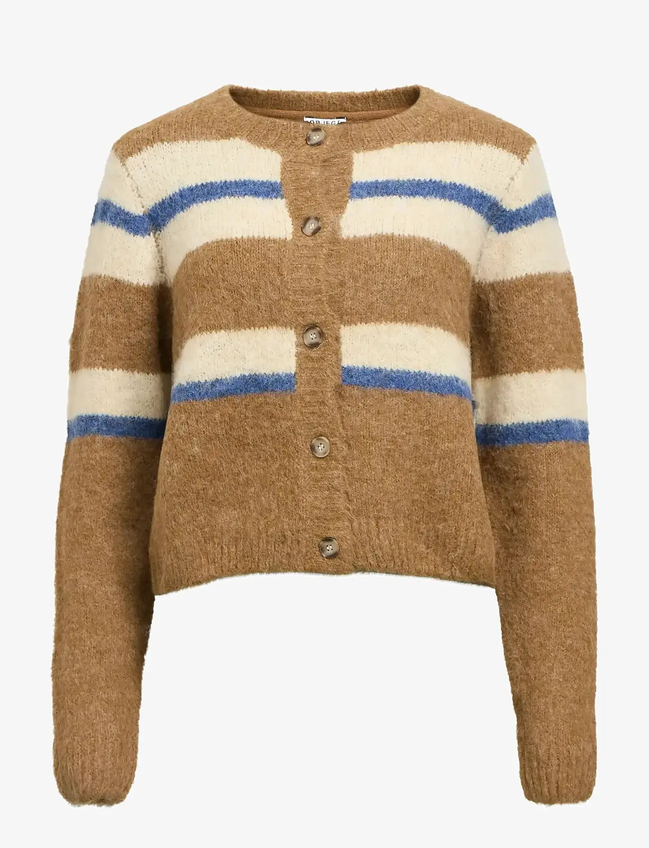 Object - OBJGALIA L/S RE KNIT CARDIGAN NOOS - sügisesed riided - tannin - 1