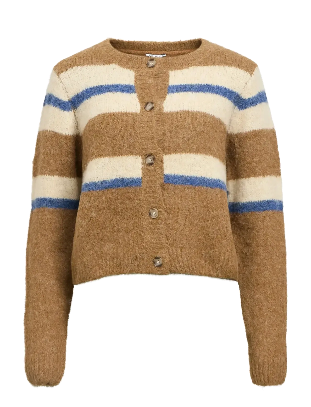 Object OBJGALIA L/S RE KNIT CARDIGAN NOOS - Kudumid - TANNIN / beige
