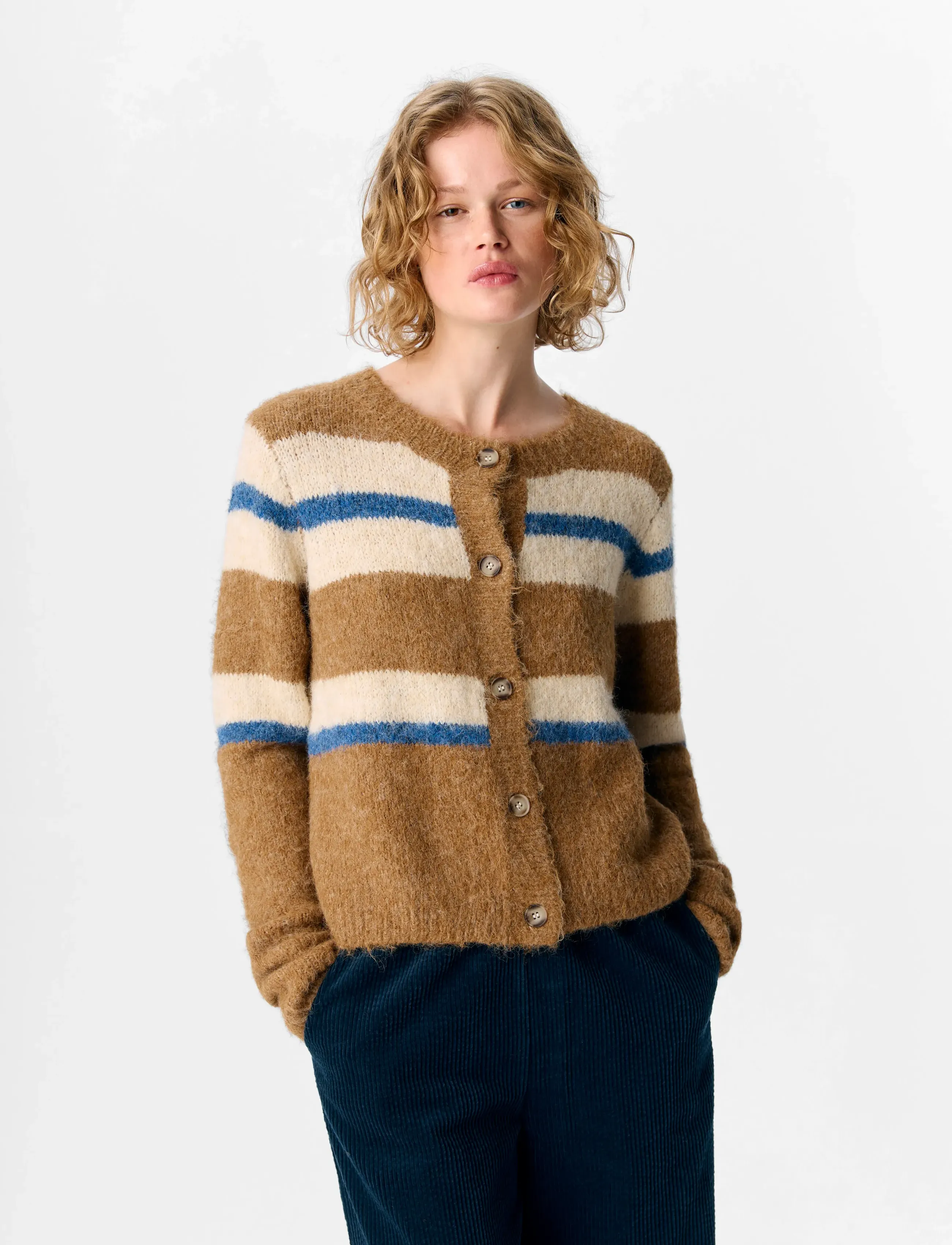 Objgalia L/S Re Knit Cardigan Noos