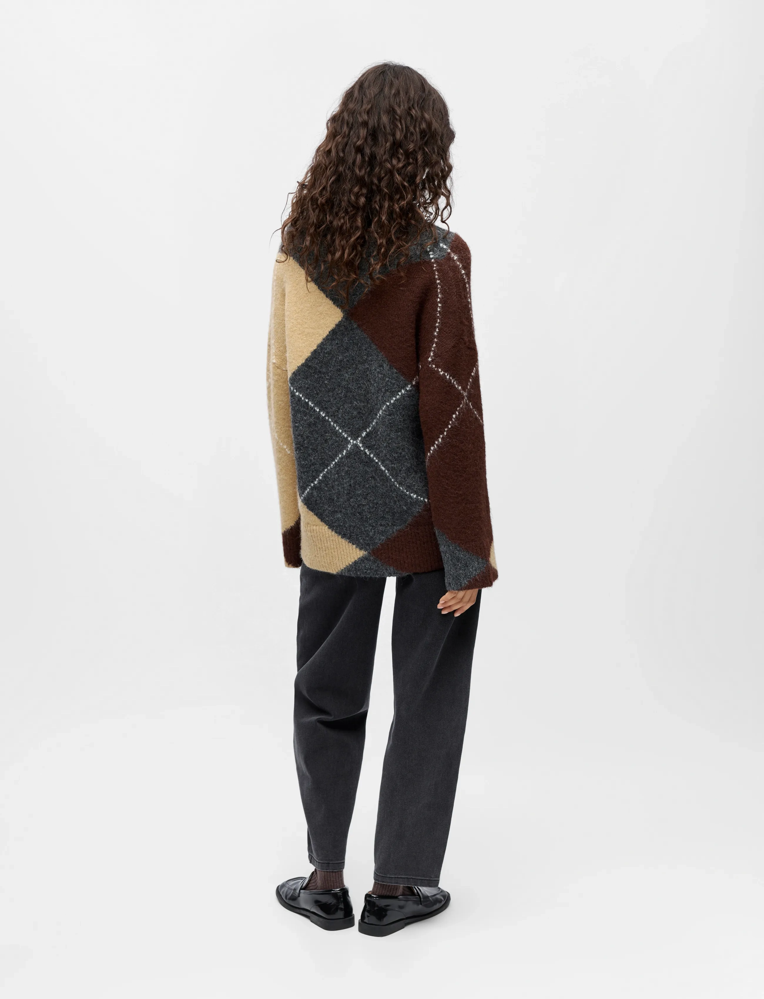 Object - OBJZENA KNIT L/S LO PULLOVER 141 - pullover - dark grey melange - 3