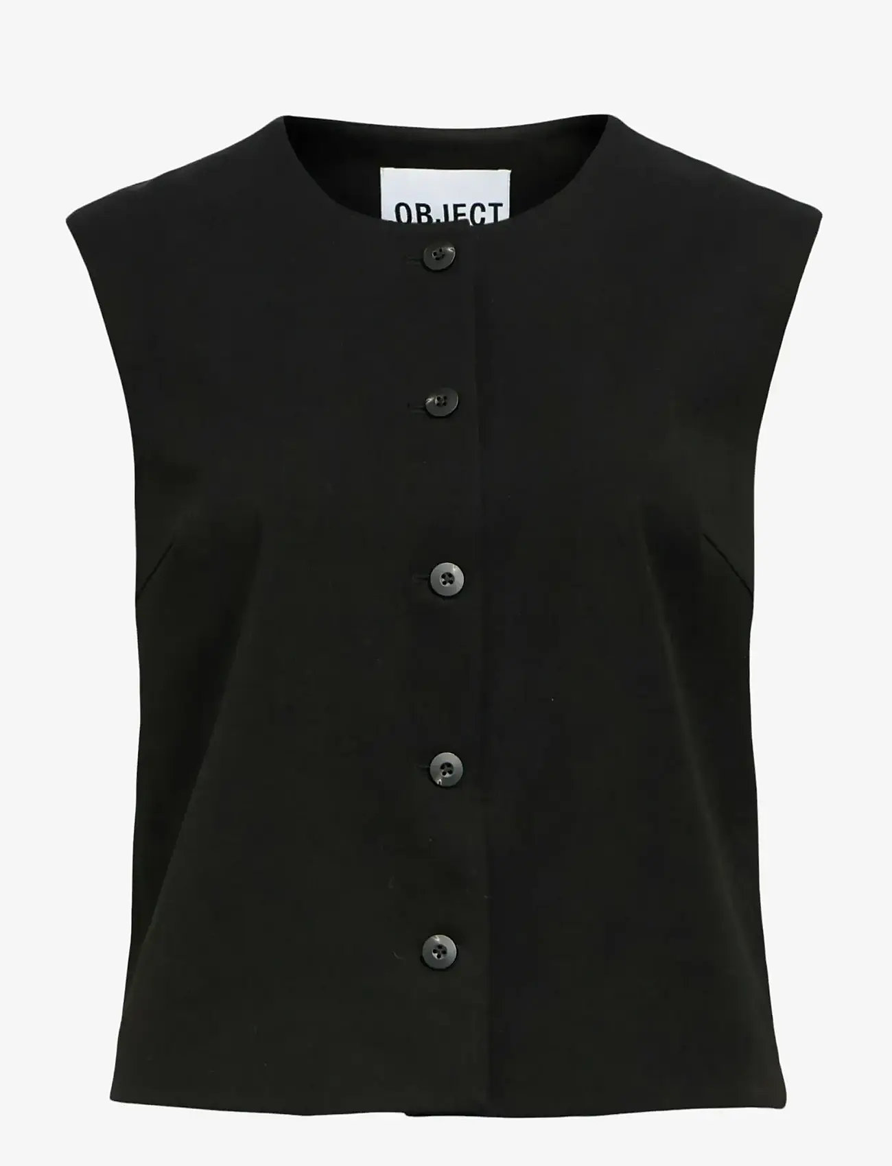 Object - OBJLISA RE WAISTCOAT DIV - Ærmeløse bluser - black - 1