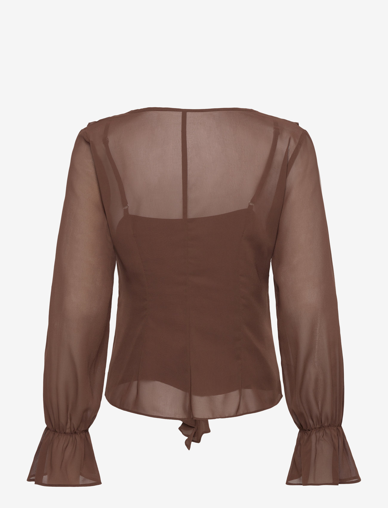 Object Objgina L/s Re V-neck Ruffle Top Ss Div (OBJ23047772) - Blouses ...
