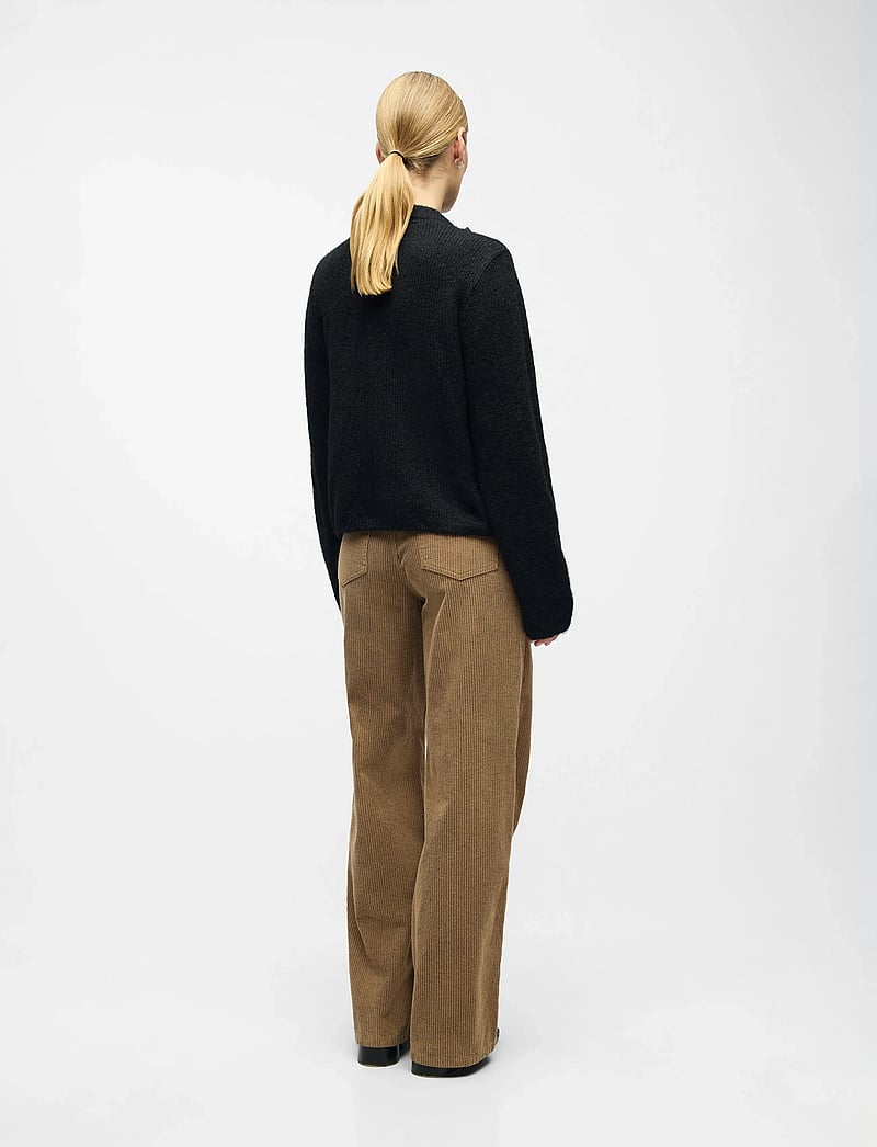 Object - OBJSAGGIA L/S LO KNIT BOW CARDIGAN DIV - kardiganid - black - 2