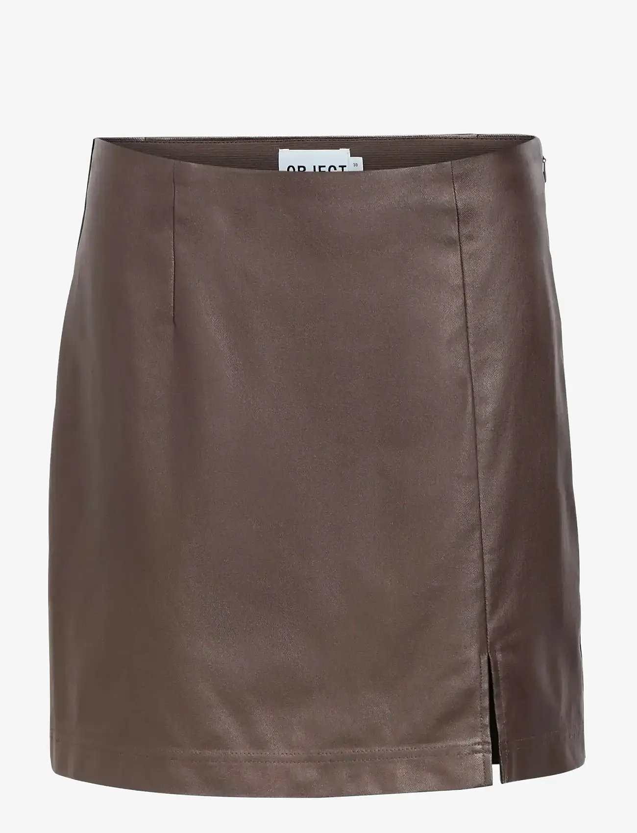 Object - OBJMELBA MW MINI SKIRT DIV - laveste priser - seal brown - 0