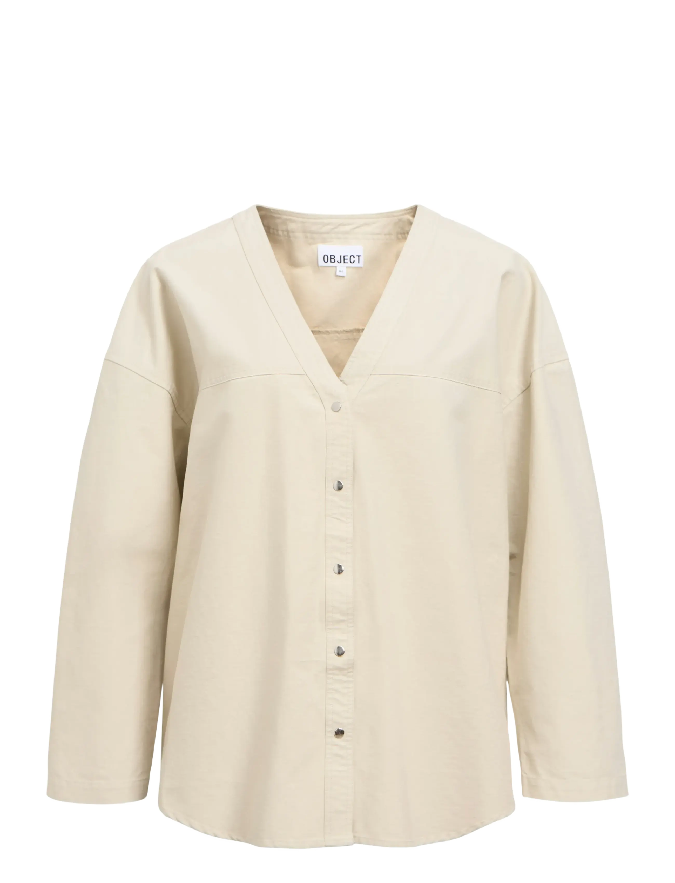 OBJECT Objyale L/S Oz Shirt E Ss Fair Cream - M/L - Damen