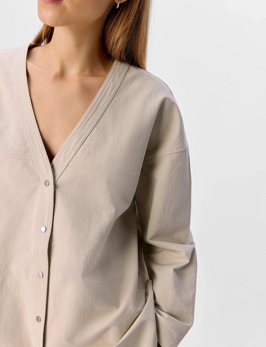 Object - OBJYALE L/S OZ SHIRT E SS FAIR - långärmade skjortor - tofu - 3