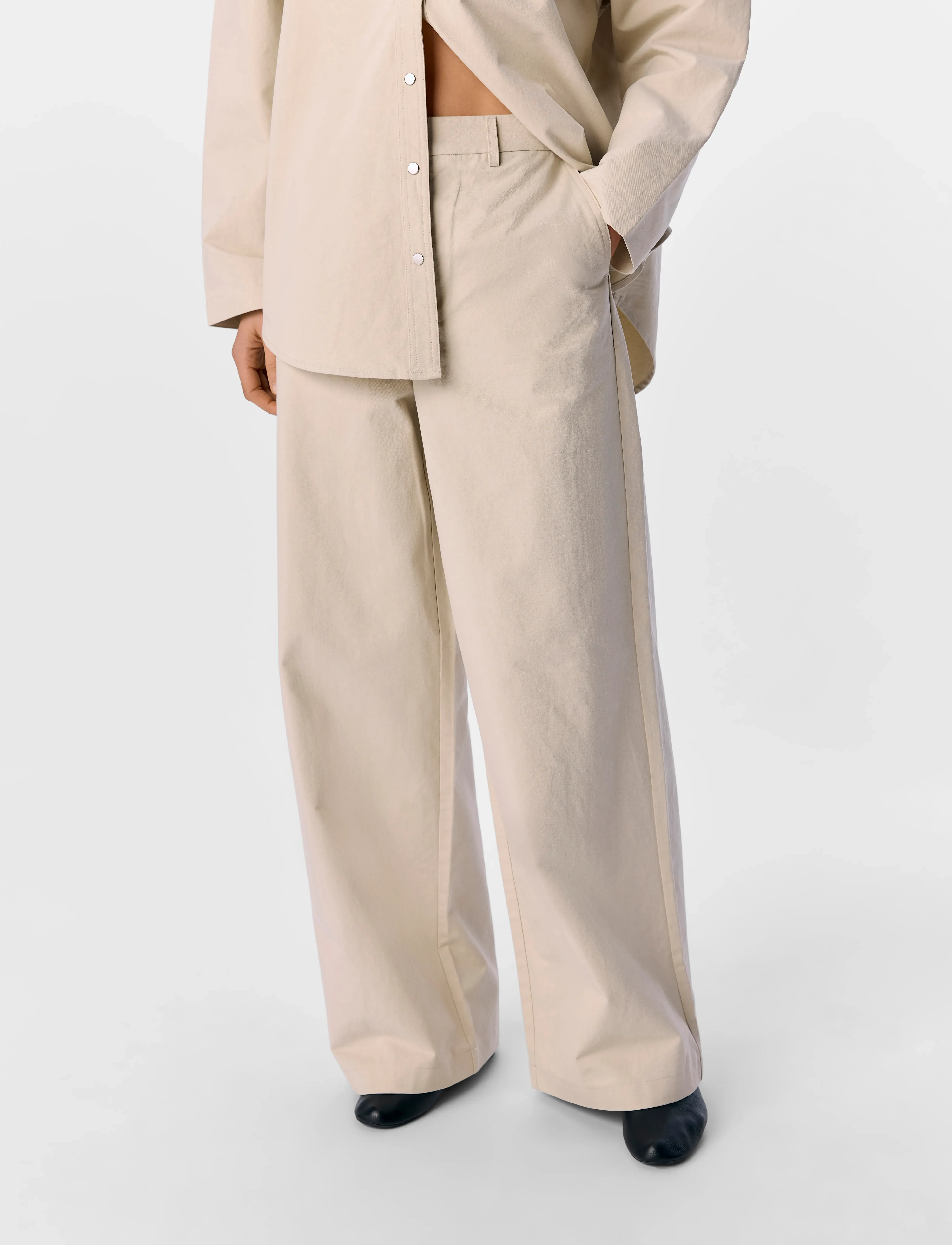 Object Objyale Mw Lo Pant E Ss Fair, XS, Beige, Bukser > Jakkesætsbukser, Dame