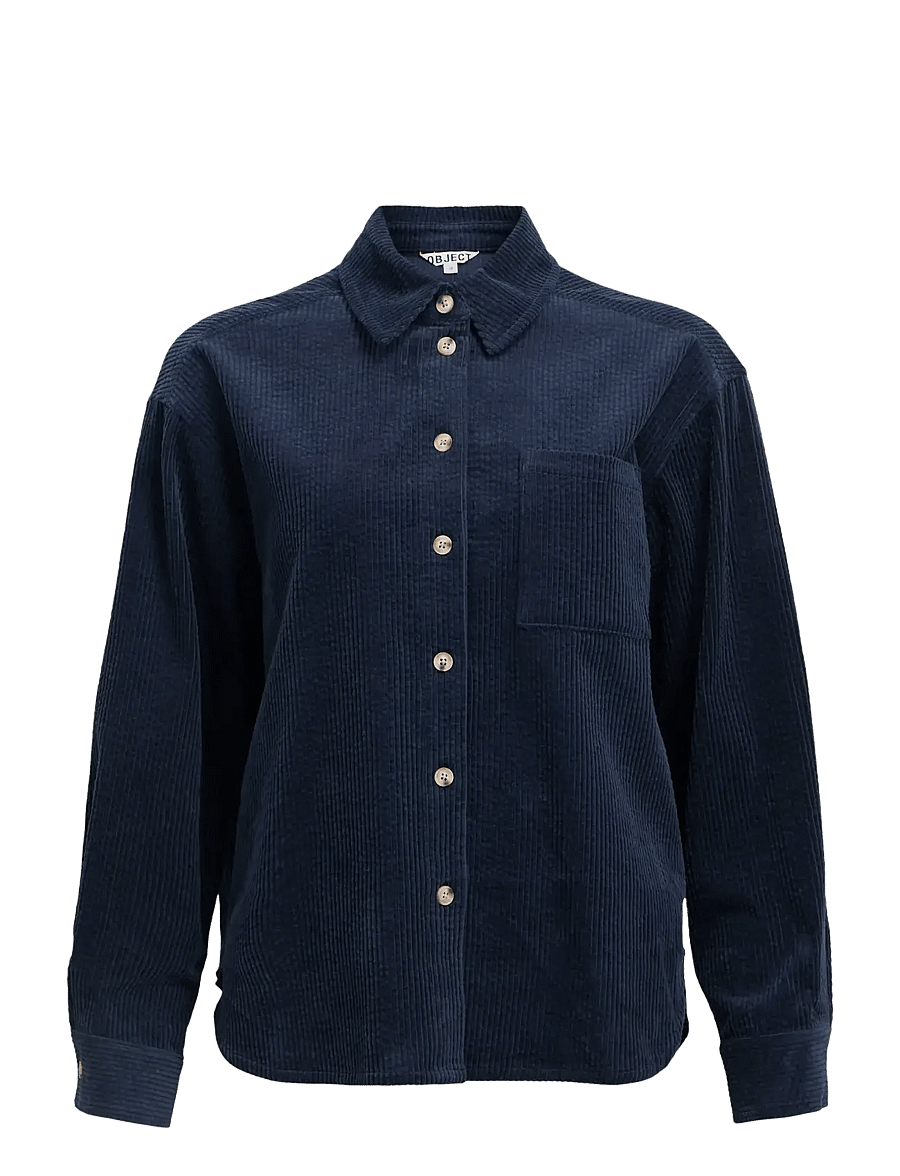 Object - OBJGALA L/S LO SHIRT NOOS - långärmade skjortor - sky captain - 1